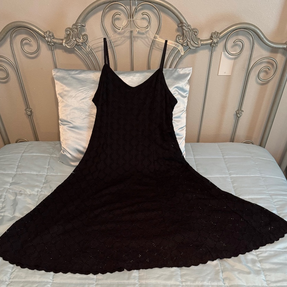 Black below the knee cocktail dress